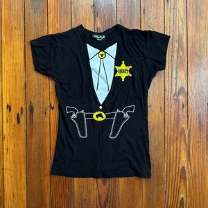 Vintage 00s Sidecca sheriff baby tee Medium